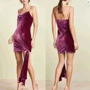 CINQ À SEPT Ryder Gathered Velvet Dress